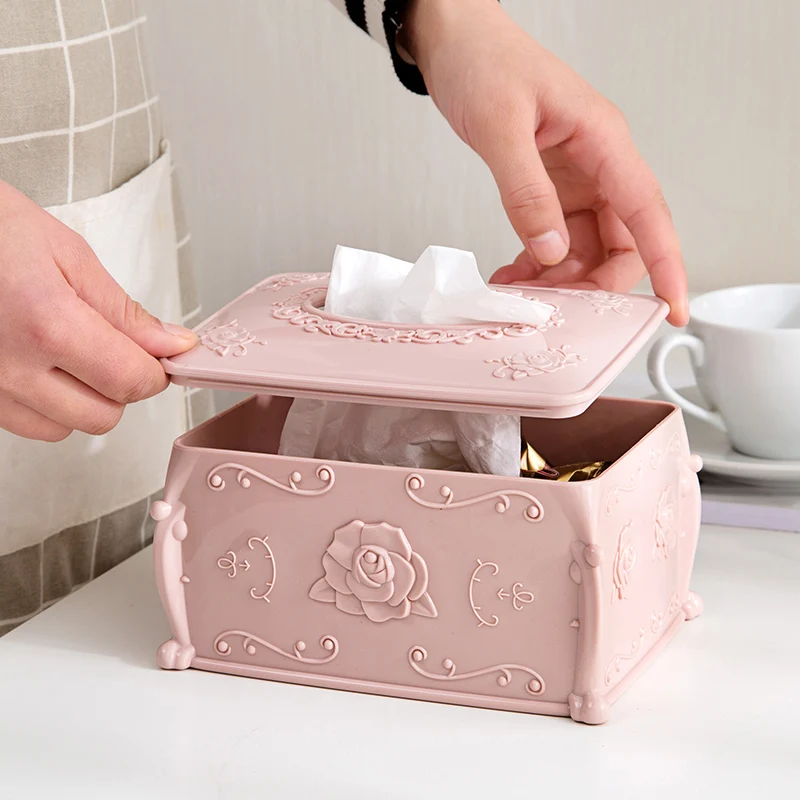 MeyJig Plastic Tissue Box Cover Napkin Storage Box Living Room Organizer Car Paper Holder Napkin Container 4