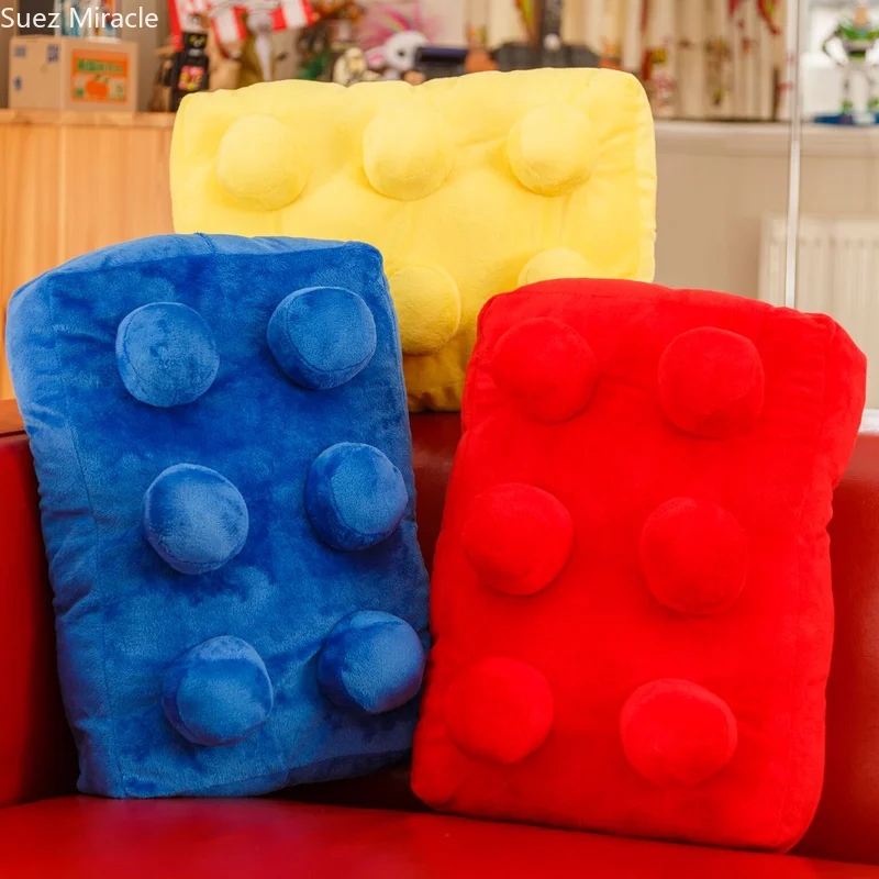 

Lego pillow creative 3d blocks hold game large cushion Retro Camera Home Decorative Linen Cotton Blended Cushion