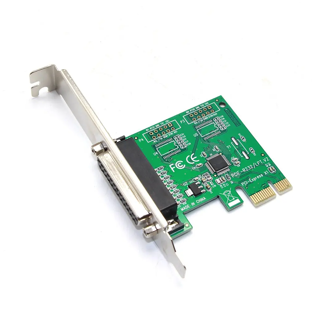 Multi-Purpose Pci-E To Parallel Port Card Pci To Lpt Port Parallel Port Printer Tax Control Machine Card 25 Pin Interface Card