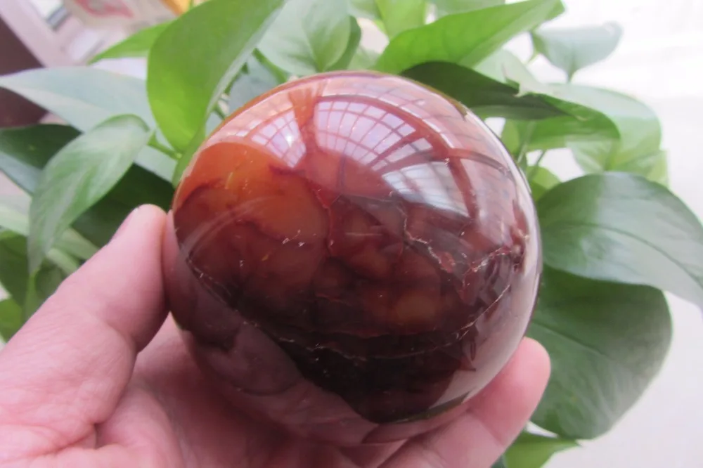

3.4"(85mm)Polished Carnelian Sphere Ball Crystal From Madagascar