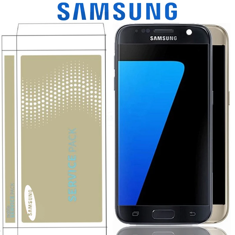 Оригинальный 5 1-дюймовый дисплей для Samsung Galaxy S7 G930 G930F ЖК-дисплей с дигитайзером