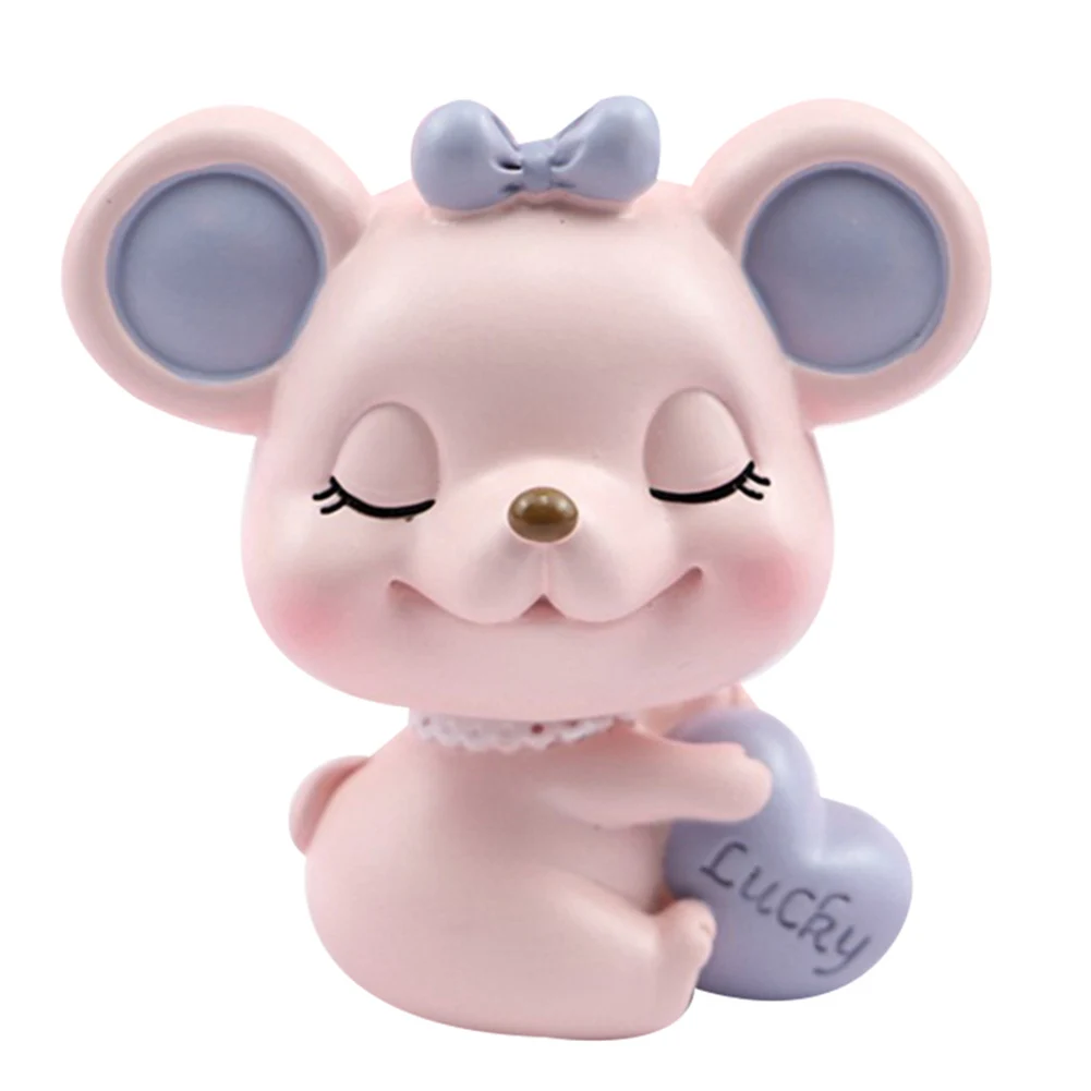 

Mouse Dolls Ornament Decoration Resin Cute Gift for Car Interior Home Bedroom AN88