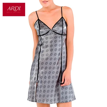 

Women's Silk Chemise New Sleepwear Collection color Gray R1256-42