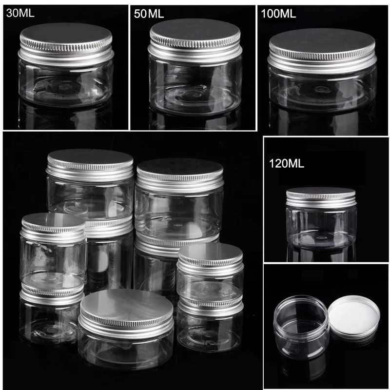 

1pc Cosmetics Jar Box Makeup Cream Nail Art Cosmetic Bead Storage Pot Container Round Bottle Portable Plastic Transparent Case