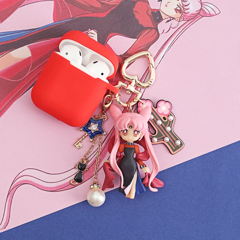 

Cartoon Decorative Silicone Case for Apple Airpods Bluetooth Earphone Air Pods Accessories Airpod Protective Cover Hook Key Ring