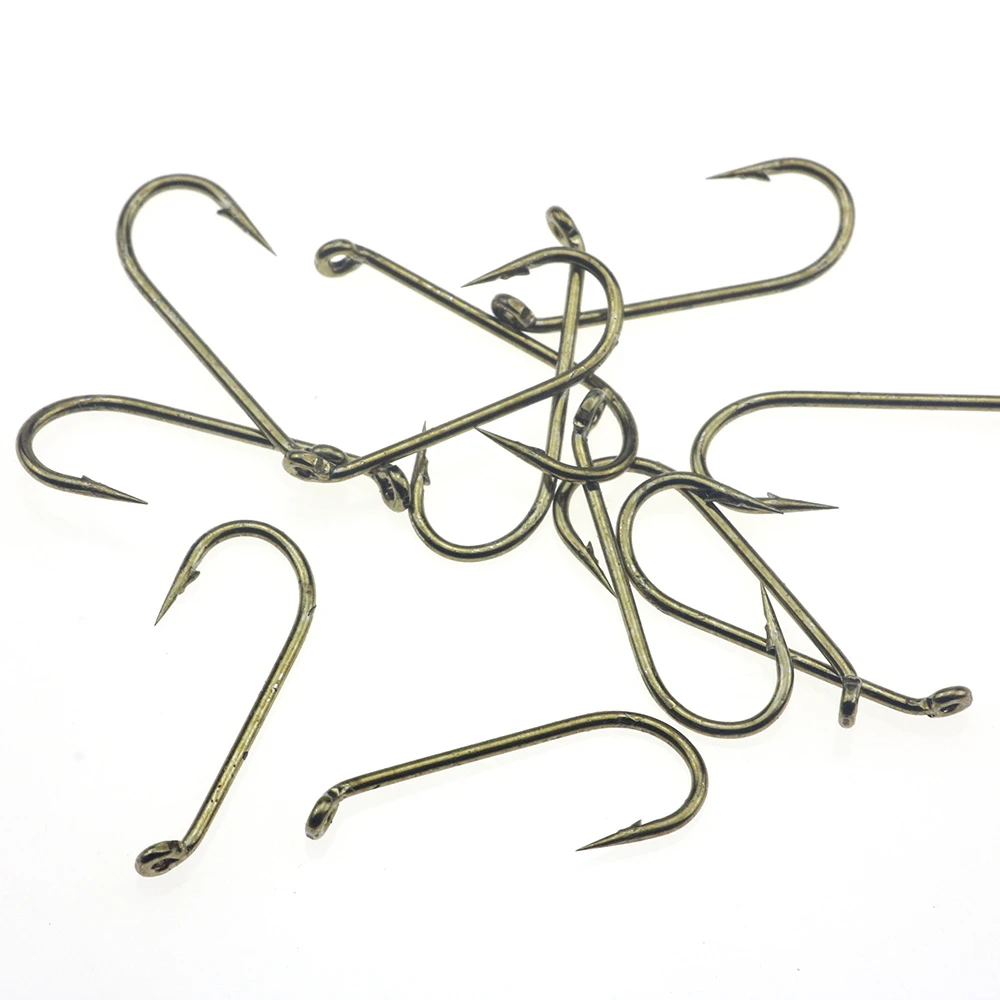 Rompin 50pcs Fly Tying Hook Barbed Bronzed Color Fly Fishing Hooks Size 8 10 Dry Fly Small Size Diy Nymph Fly Fishing Hook Fishhooks Aliexpress