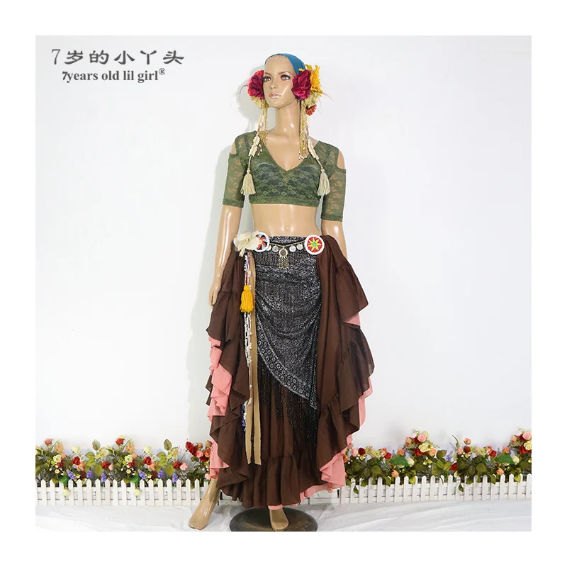 

lace Belly dance top Ats tribal belly dance top lace choli Drop short Sleeve top Women's belly dance costume BB16-18