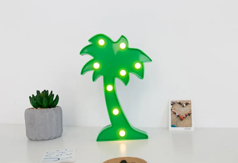 Cartoon Table Lamp 3D Pineapple / Flamingo / Cactus/Small treeModeling Night Light LED Table Lamp Home Decoration Office Gifts