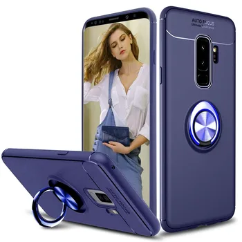 

Stand case Silicone with Ring for Samsung Galaxy S9 Plus Blue