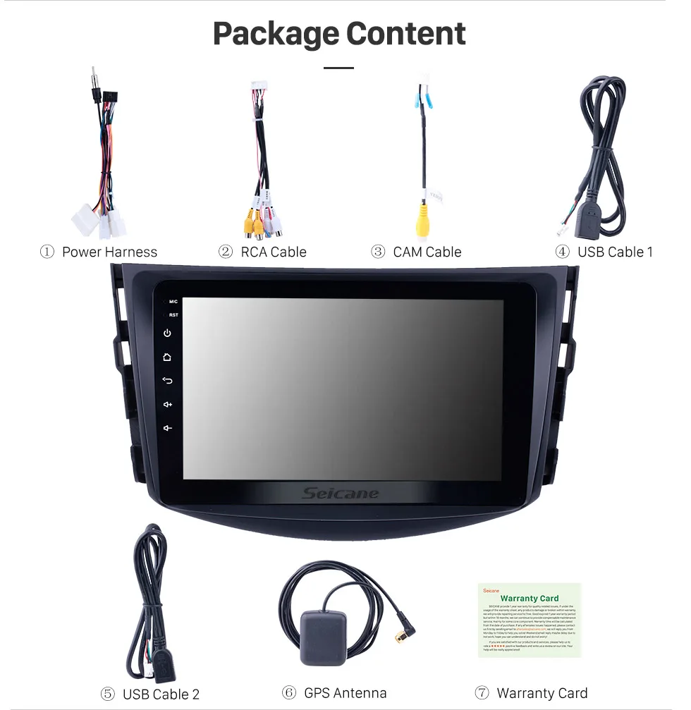 Sale Seicane Car GPS Navigation 2din Android 8.1 AutoStereo Radio For Toyota RAV4 2007 2008 2009 2010 2011 Multimedia Unit Player 15