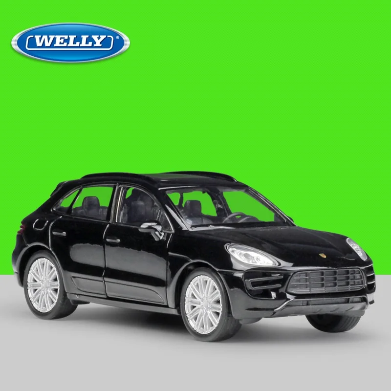 

1:36 Welly Porsche Macan Turbo Alloy Toys Pull Back Diecast Model Car