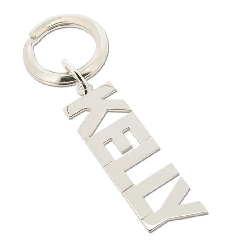 

Custom Key chain Initial Letters Personalize Name KeyChain Boyfriend's Gift Stainless Steel Keychains Car Key ring Charm Jewelry