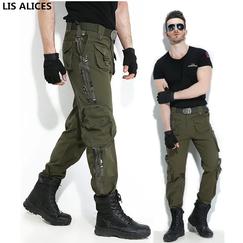 

LIS ALICES 2018New tactical pants men's Cargo casual Women Pants Combat SWAT Army active Military work Cotton male Trousers mens