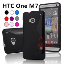 Borracha macia s linha silicone tpu caso capa para o htc one M7 Tampa Traseira Casos de Proteção Saco Do Telefone À Prova de Choque Gel Pele Transparente