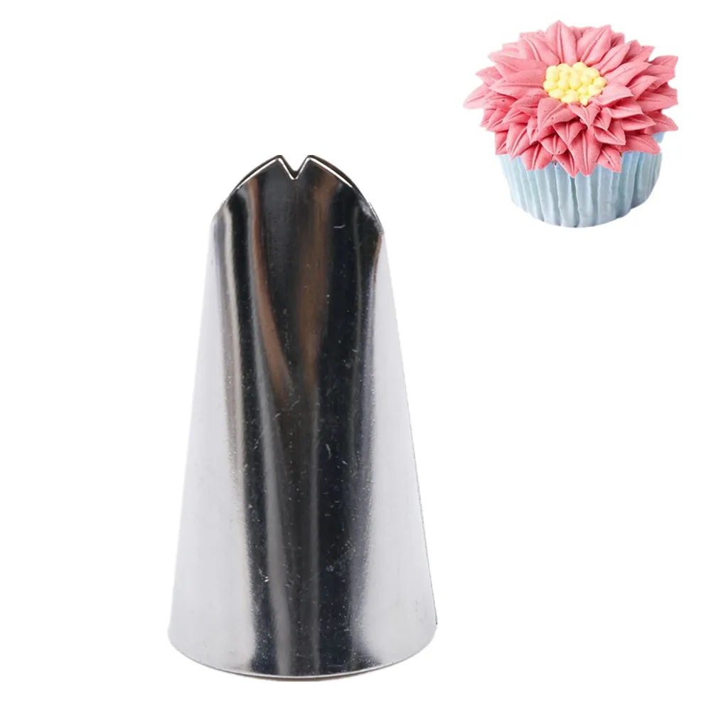 

1pc popular Leaf Icing piping nozzle Stainless Steel Cake Cookie Decorator Cream Presser Baking Piping Nozzles