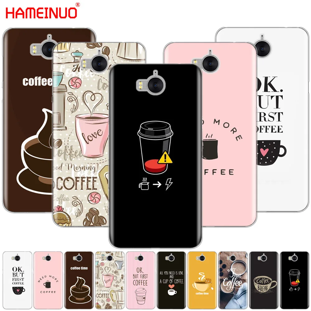 HAMEINUO кофейное время розовый сотовый телефон чехол для huawei honor 3C 4X 4C 5C 5X 6 7 Y3 Y6 Y5 2 II