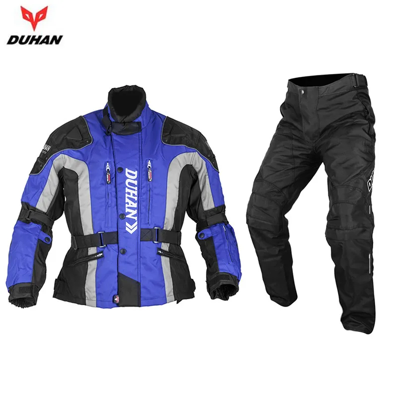DUHAN Men Riding Motocross Jersey And Pants Off Road Windproof Pants Body Protector Gear Rider Clothing