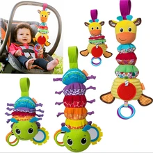 Игрушек! Новое поступление супер милый жираф гусеница разноцветная игрушка для малыша Потяните музыкальную кровать повесить подарок на день рождения 1 шт
