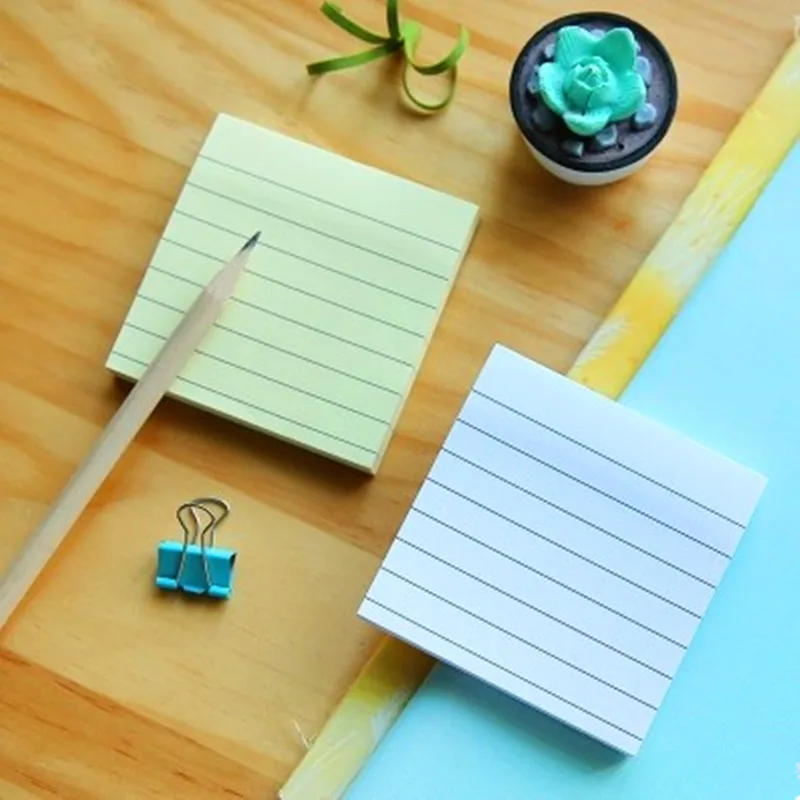 

NNRTS Stationery Brief cowhide paper small memo pad square N times stickers sticky line paper