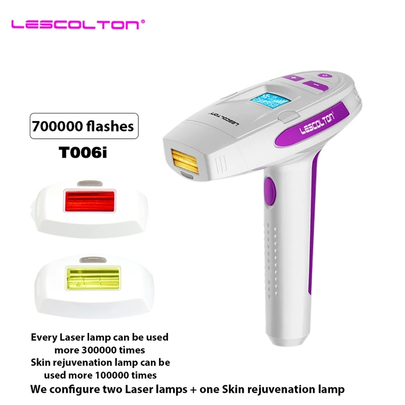 

Lescolton 700000 Puls 3in1 IPL Laser Hair Removal Machine Laser Epilator Hair Removal Permanent Bikini Trimmer depilador a laser