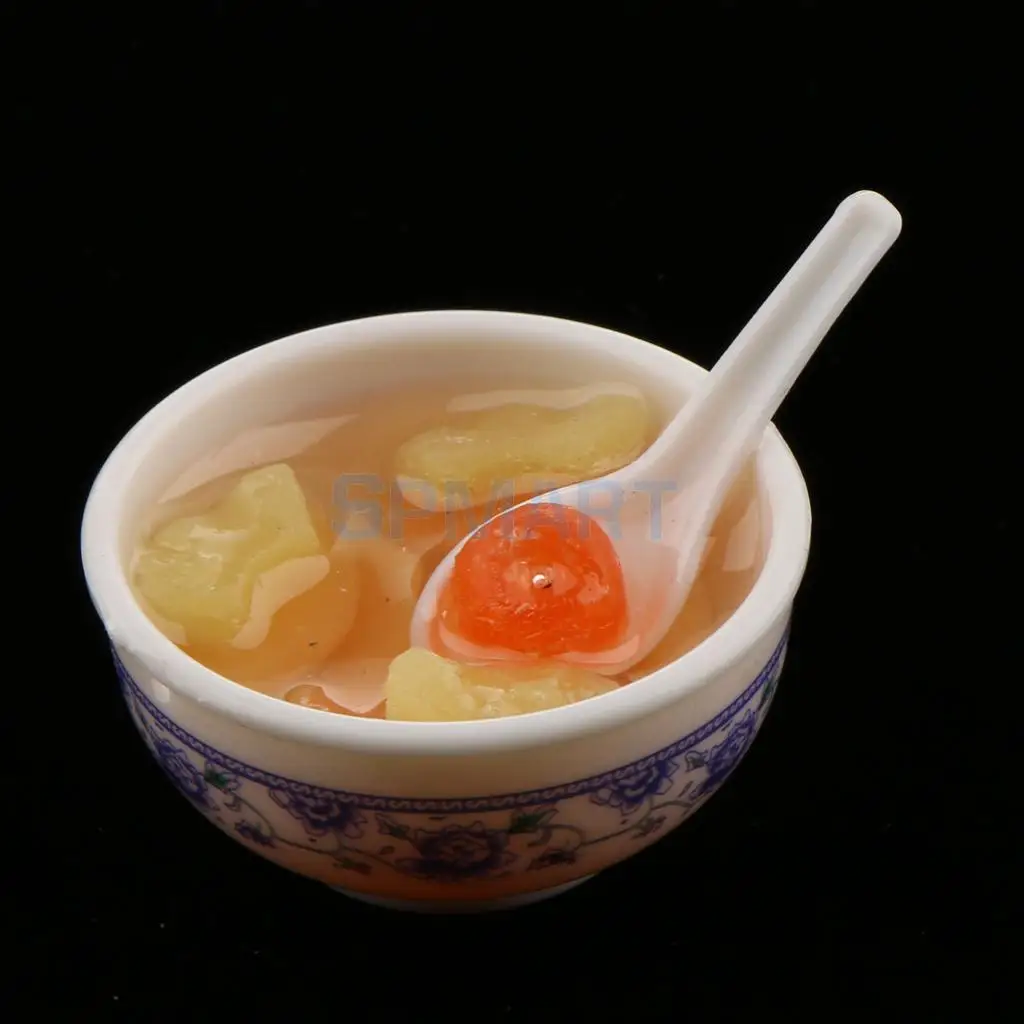 1/12 Scale Dollhouse Miniature Food Miniature Chinese Food Kitchen Dining Table Decoration Accessories