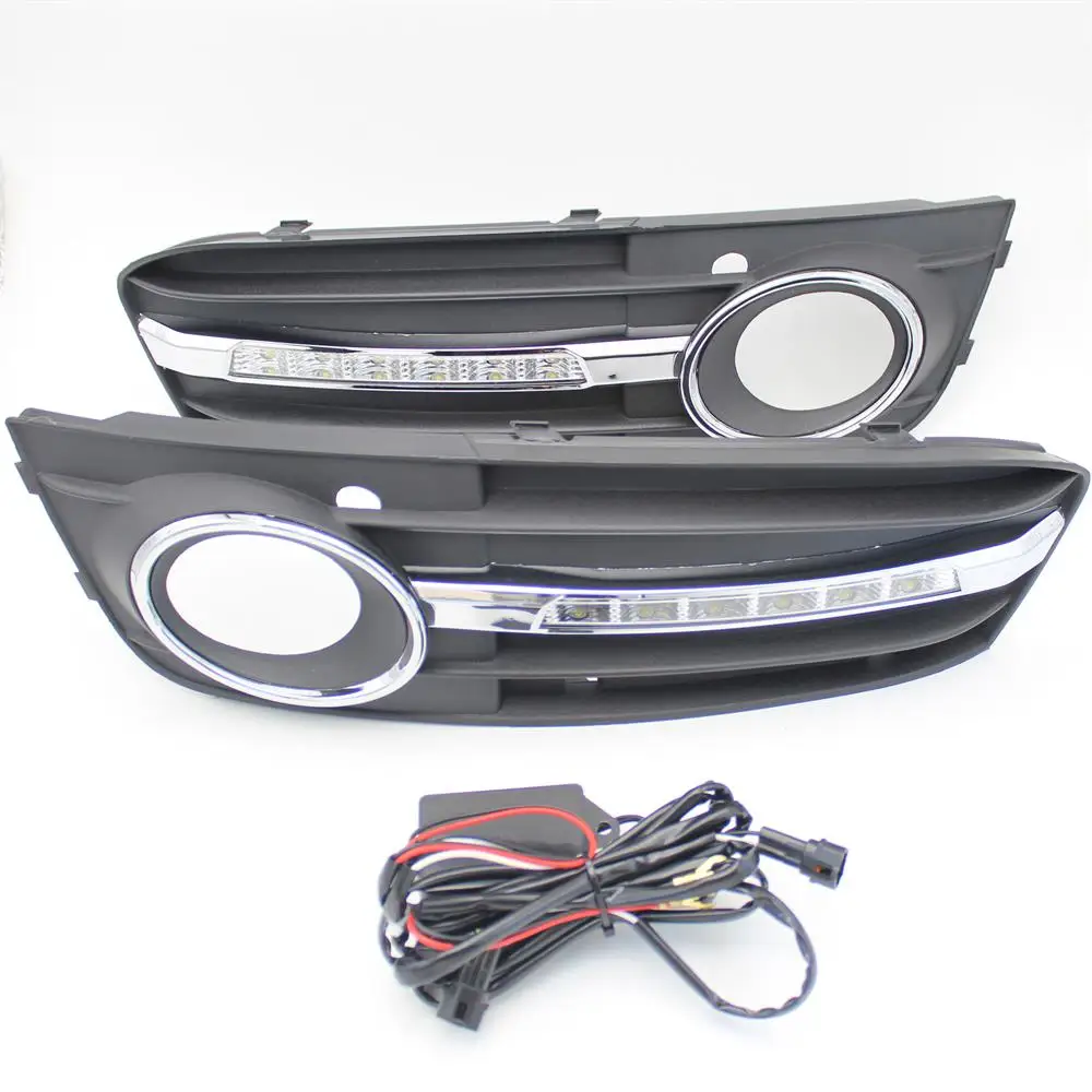  2PCS LED DRL For Audi A4 B8 2009 2010 2011 2012 Car-Styling LED DRL Daytime Running Light Daylight  - 33049064691