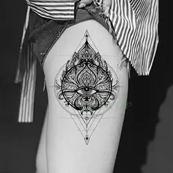 Водостойкая временная татуировка наклейка глаз цветок стрелка геометрический узор временная татуировка флэш-тату художественные