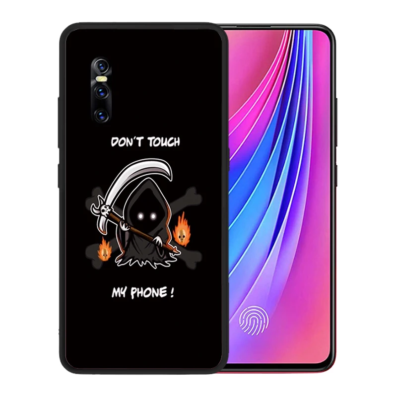 Black Silicone Case for Vivo V15 Pro Phone Cases Cover Coque Fundas
