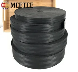 5meter Meetee Cotton Webbing 25/32/38/50mm Natural Color Canvas Ribbon for Bag Strap Belt DIY Sewing Clothes Tape Decor Craft