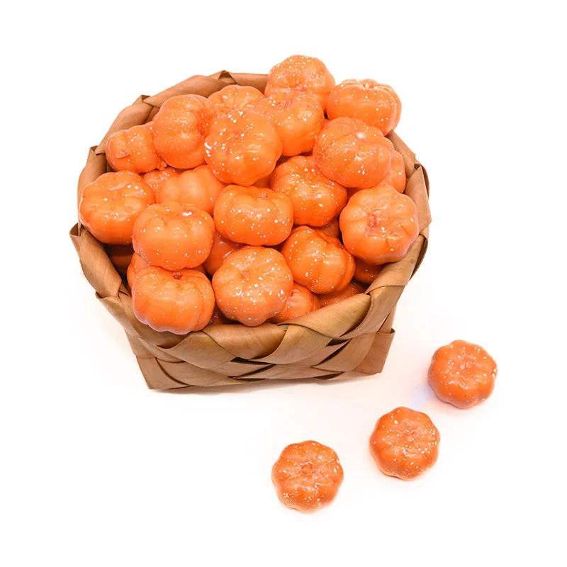 

25/50pcs 3.5cm Small Foam Pumpkins Artificial Props Faux Vegetables Garden Halloween Decorations