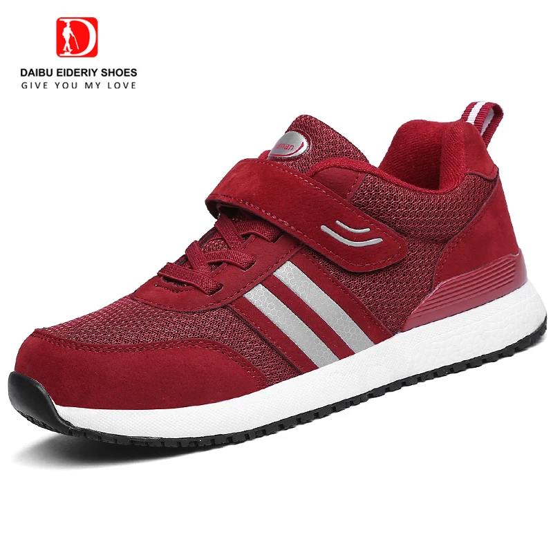 

DAIBU Spring&Autumn Mesh old people shoes Non-slip soft sole Outdoor Sneakers Walking Sport shoes Women's Tennis Shoes