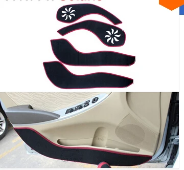 

Car Styling 4pcs/set Door Side Edge Protection Pad For Hyundai Solaris Verna Sedan Hatchback 2014 2015 Anti-kick Mat