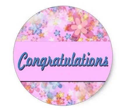 1 5inch congratulations classic