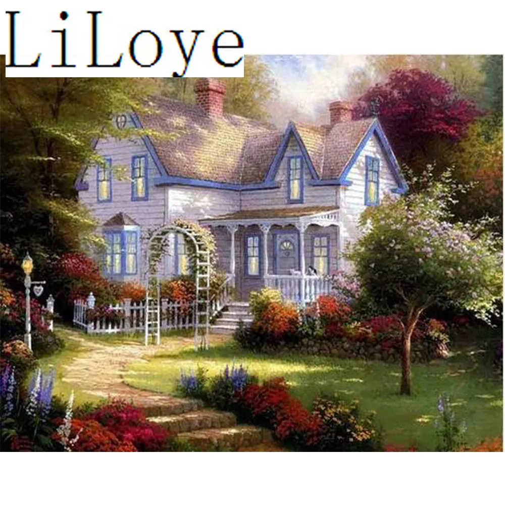 

LI LOYE 5D Icon Diamond Embroidery Landscape cabin DIY Diamond Painting Cross Stitch Rhinestones Mosaic Decor paintings Kit Q915