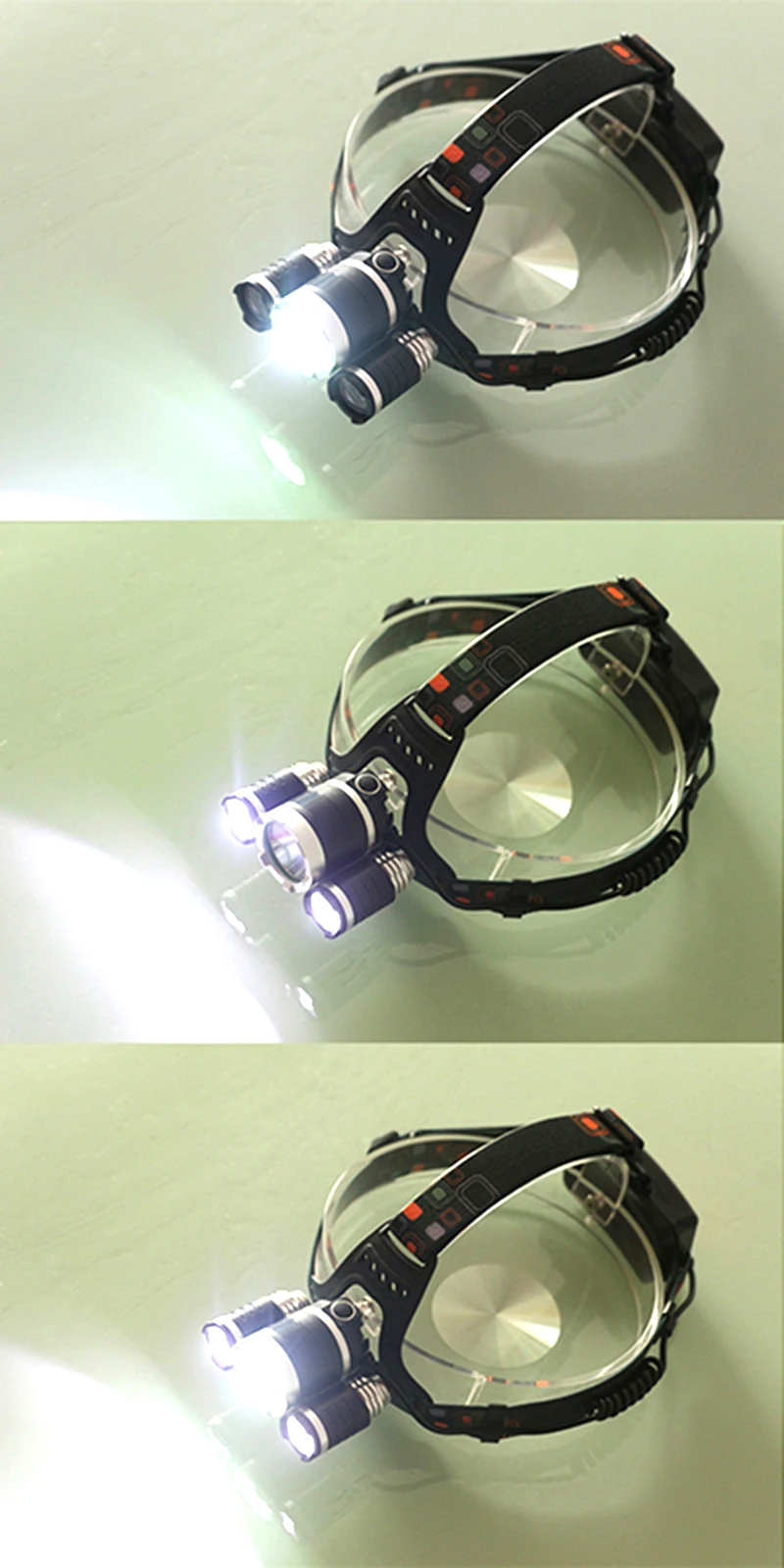 Светодиодные фары 5000 люмен CREE T6 + 2 XPE светодиодный фонарик налобный фонарь Lanterna LED Охота свет 18650 зарядное устройство