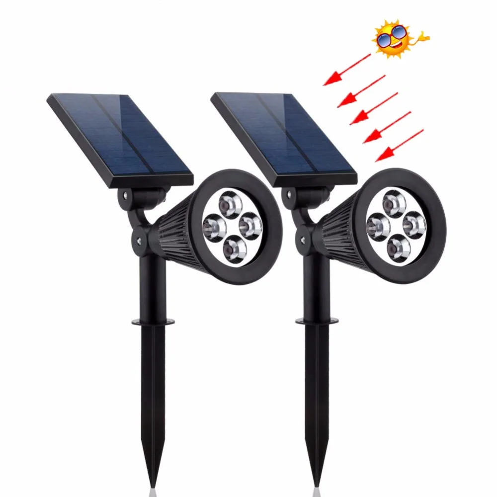 

4LED Solar Light Waterproof IP65 Outdoor Garden Lawn Solar lamp Spotlight Wall lamp Night Sensor Yard Landscape Flood lights