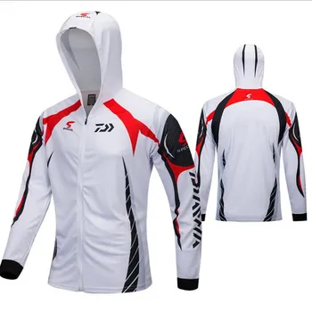 

DAIWA Unisex Hat Mask Quick Dry Fishing Clothes Long Sleeve Sun Protection Hooded Clothes for Outdoor Climbing Clothes Men