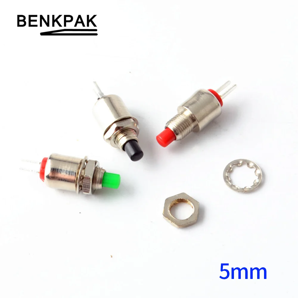 

10PCS 5mm spring return momentary micro push button switch DS-402