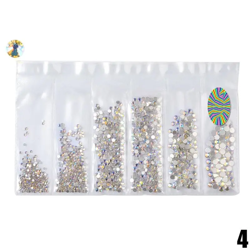 5pcs Glass Nailart Rhinestones Nail Art Crystal Gems Glass Nails 3D