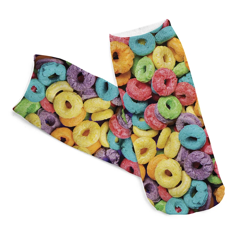 1 пара Детские хлопковые носки с принтом пончиков|socks kids|kids sockschildren socks |