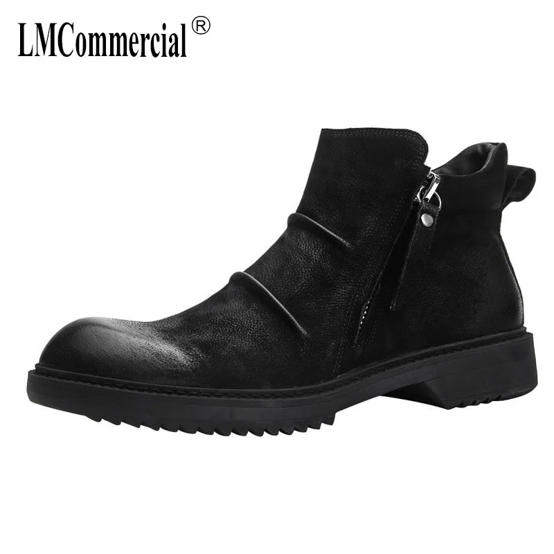 

British leather Martins men's boots fashion shoes new autumn winter British retro all-match cowhide casual boots men