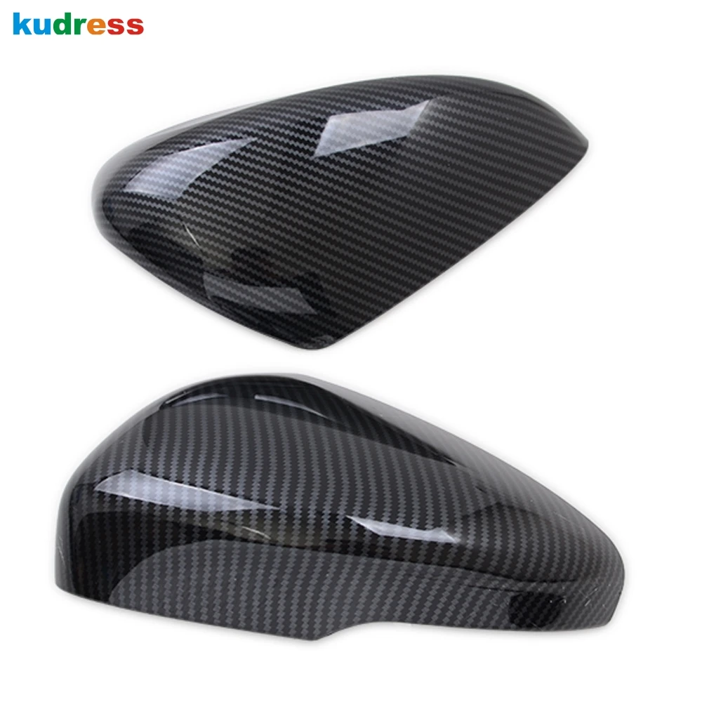 

For Ford Focus 2019 2020 ABS Chrome Carbon Fiber Side Rearview Mirror Cover Trim Door Rear View Mirrors Frame Car Accessories