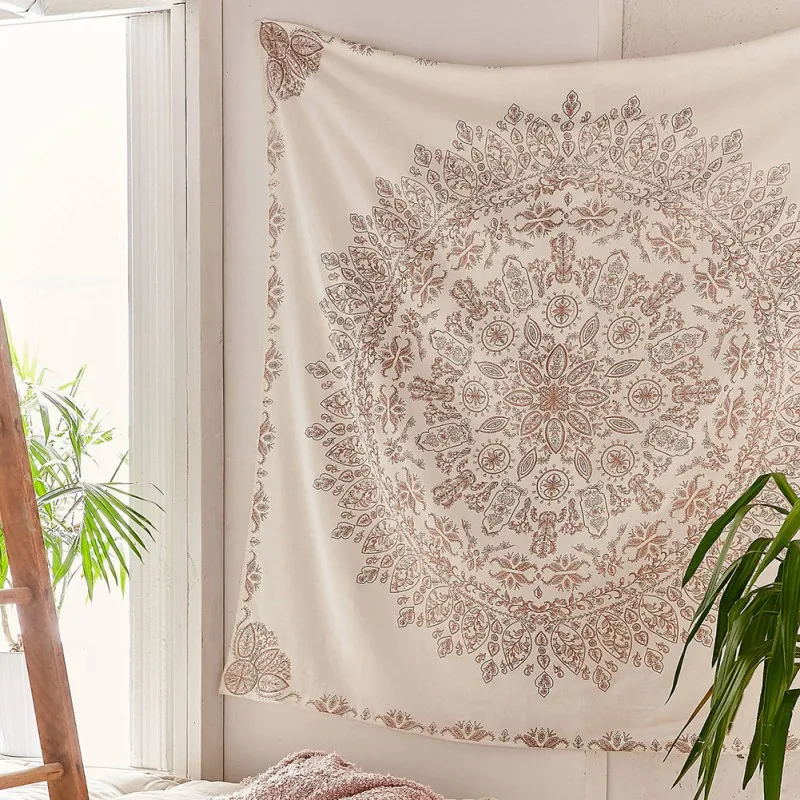 

Colorful Mandala Theme Tapestry Polyester Fabric Tapestry Wall Hanging Picnic Mat Blanket Bedspread Beach Towels