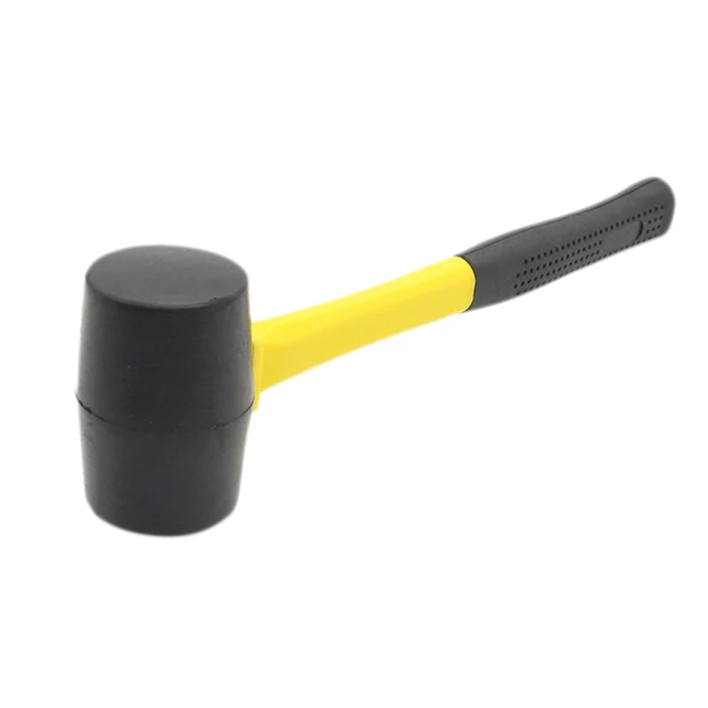 Wooden Floor Tile Rubber Hammer Mallet Wooden Handle Double Head Installation Rubber Hammer Multifunctional Repair Hand Tool