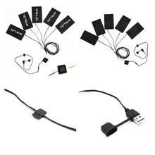 Gmarty 5 V тепловая грелка из углеродного волокна переключатель из ткани жилет перчатки портативная обувь грелка от 1 до 5 USB электрические нагревательные колодки