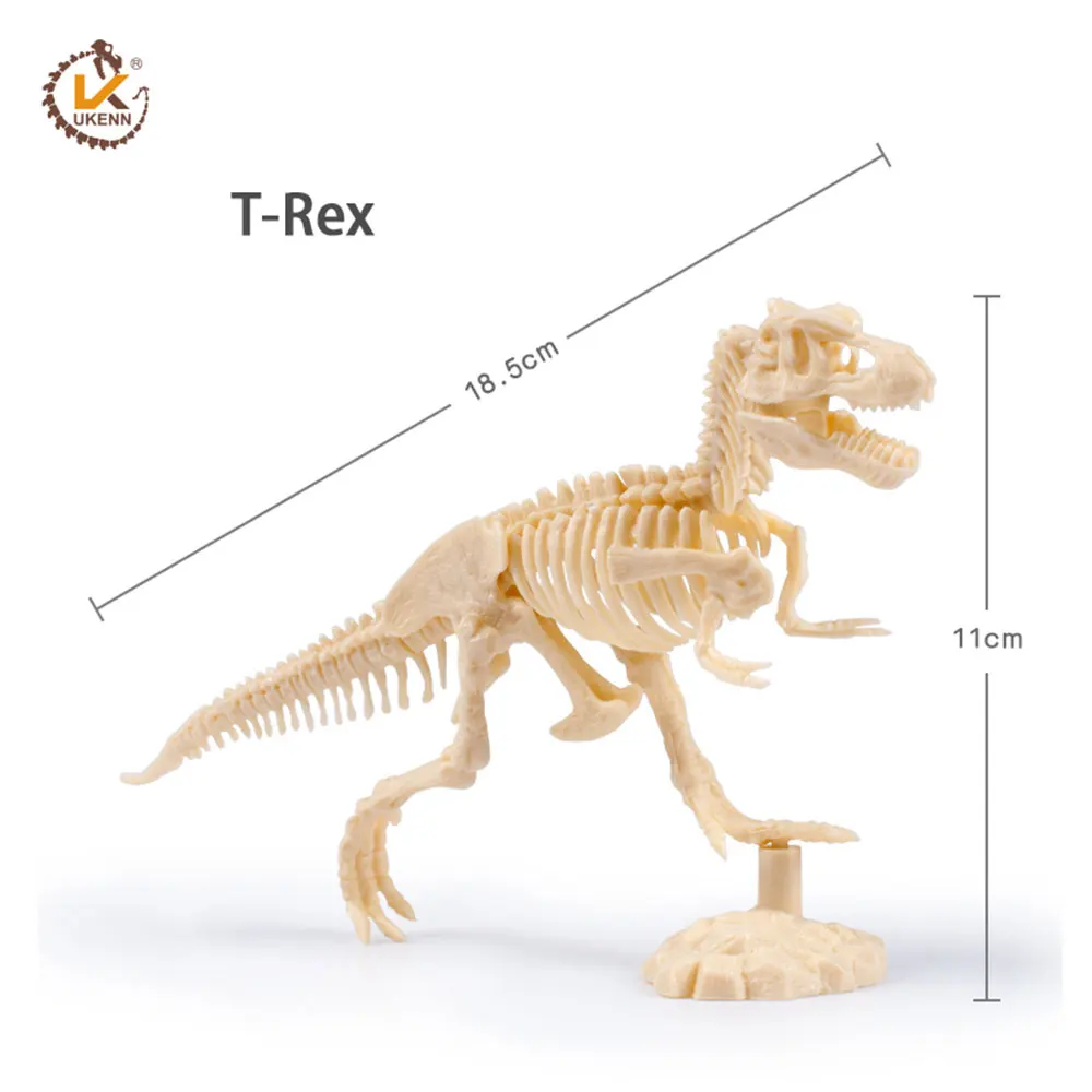Динозавр игрушечный экскаватор конечный динозавр научный набор выкопать динозавра и собрать Т Рекс, скелет маленькие Пазлы игрушки - Цвет: T-Rex Skeleton