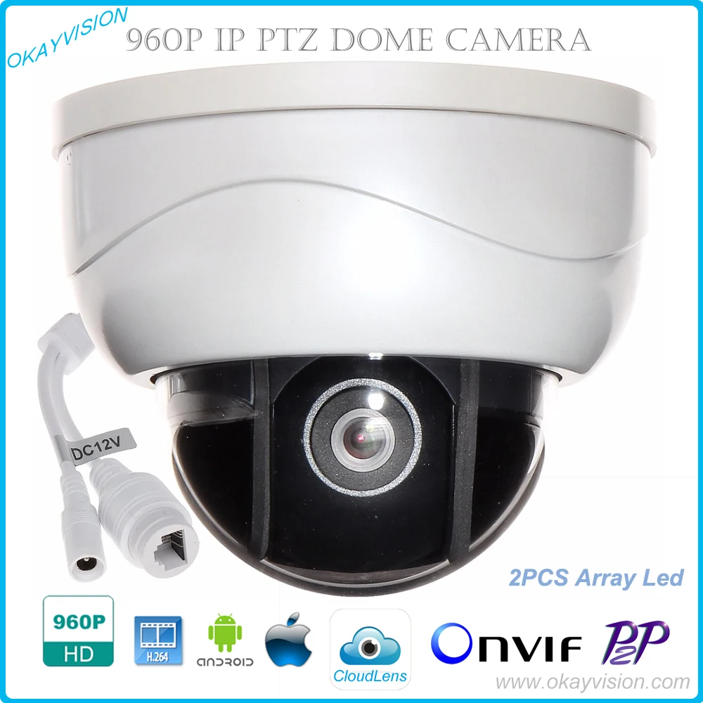 ФОТО New Free shipping 1.3MP 960P indoor HD IR-CUT Night Vision IP PTZ High Speed Dome Onvif Security Camera,960P IP PTZ Dome Camera