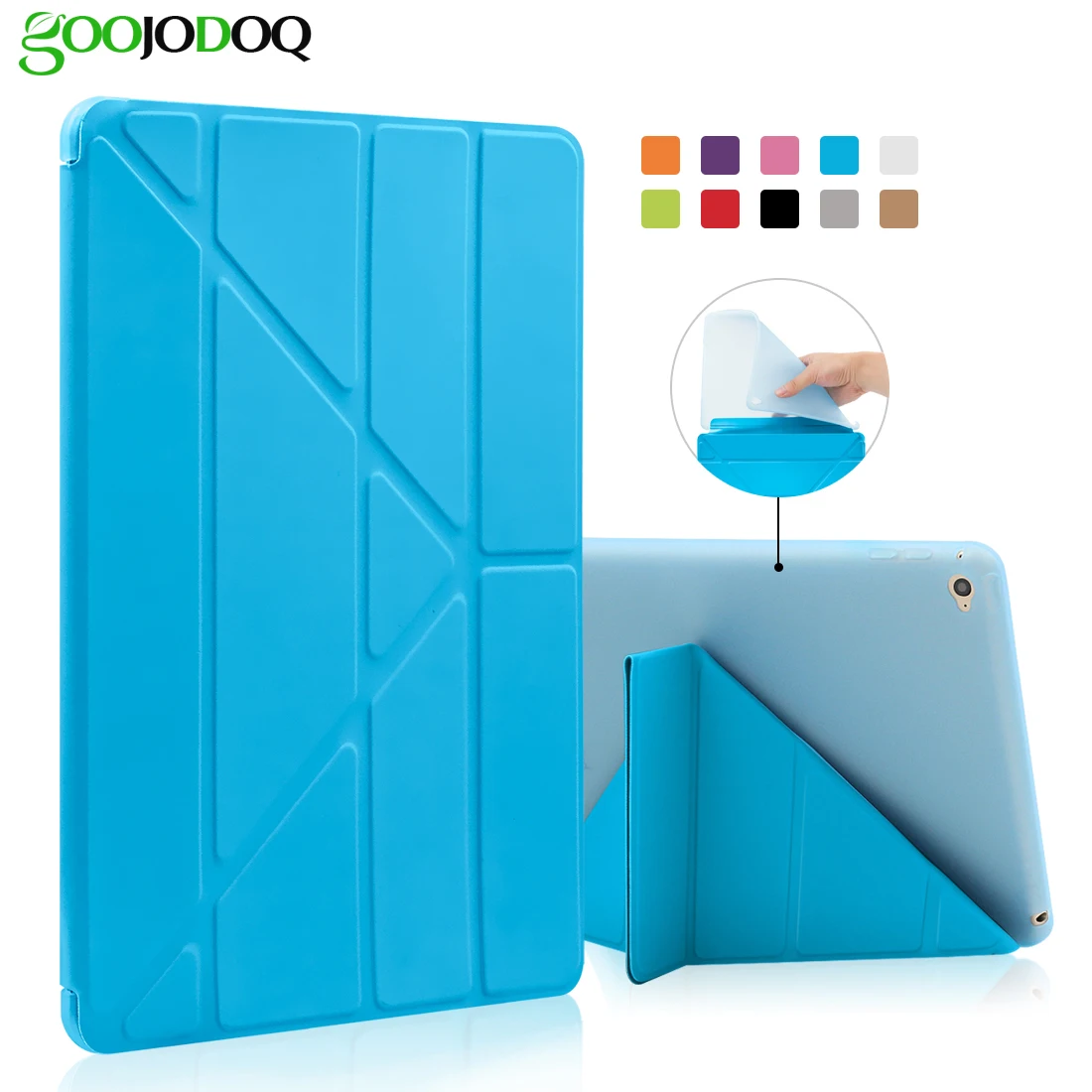 For iPad Pro 9.7 Case,Smart Cover with Silicone TPU Soft Back Multi