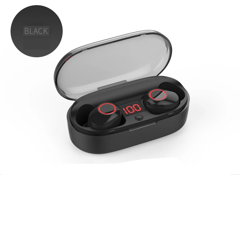 

New arrival mini TWS Wireless bluetooth5.0 IPX5 Waterproof and sweat-proof sports earphone with LED charger box for Mobile phone