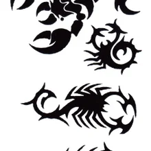 HC1164, водостойкие поддельные татуировки, наклейки для женщин, сексуальные браслеты на запястье, флеш тату-Скорпион, дизайнерские Временные татуировки для мальчиков